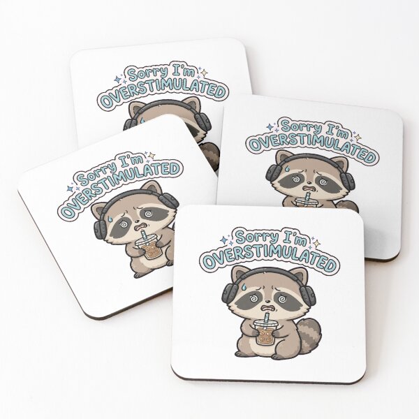 Item preview, Sorry I'm Overstimulated - Funny Raccoon Headphones Mental Health designed and sold by FBA.