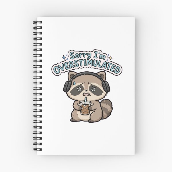 Item preview, Sorry I'm Overstimulated - Funny Raccoon Headphones Mental Health designed and sold by FBA.