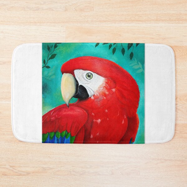 Item preview, Arara Amazônica Red amazon macaw realistic painting designed and sold by AMAZONIA ART STUDIO.