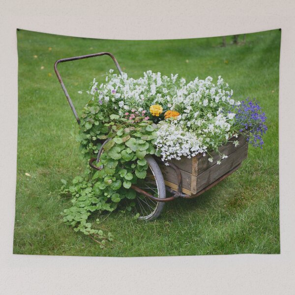 Item preview, Wheelbarrow of flowers designed and sold by Jouko Lehto Photography.