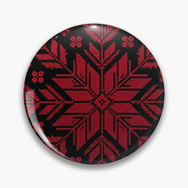Item preview, Heritage Red Rose Cross Stitch Folklore Floral Pattern designed and sold by BrainCurves.