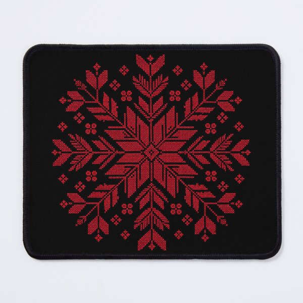 Item preview, Heritage Red Rose Cross Stitch Folklore Floral Pattern designed and sold by BrainCurves.