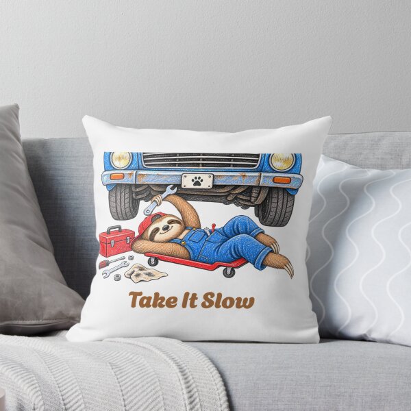 Item preview, Take It Slow Sloth Mechanic – Funny Car Repair Design designed and sold by Buli89.