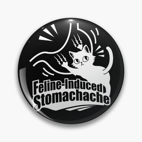 Item preview, Feline-Induced Stomachache - Funny Black Cat Humor_BK designed and sold by AckeeWolf.