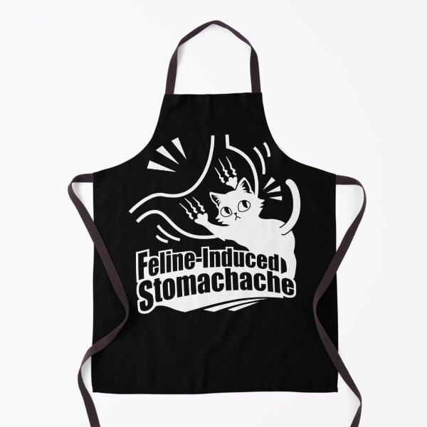 Item preview, Feline-Induced Stomachache - Funny Black Cat Humor_BK designed and sold by AckeeWolf.