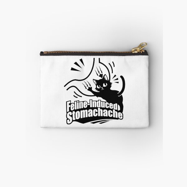 Item preview, Feline-Induced Stomachache - Funny Black Cat Humor_WH designed and sold by AckeeWolf.