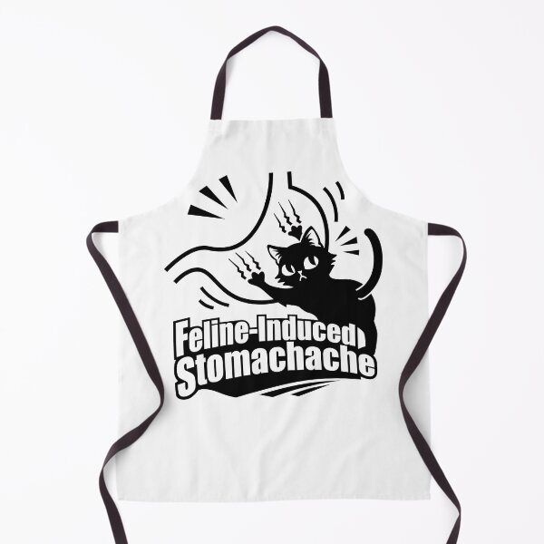 Item preview, Feline-Induced Stomachache - Funny Black Cat Humor_WH designed and sold by AckeeWolf.
