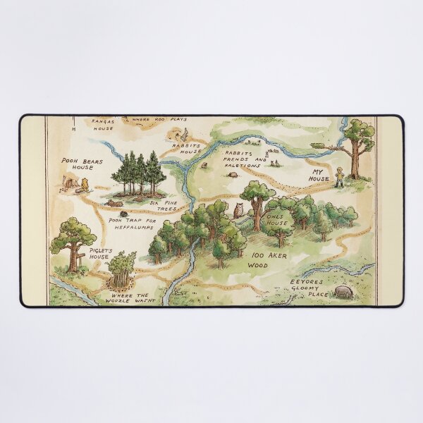 Item preview, 100 Acre Wood Map - Winnie the Pooh designed and sold by Coloor.