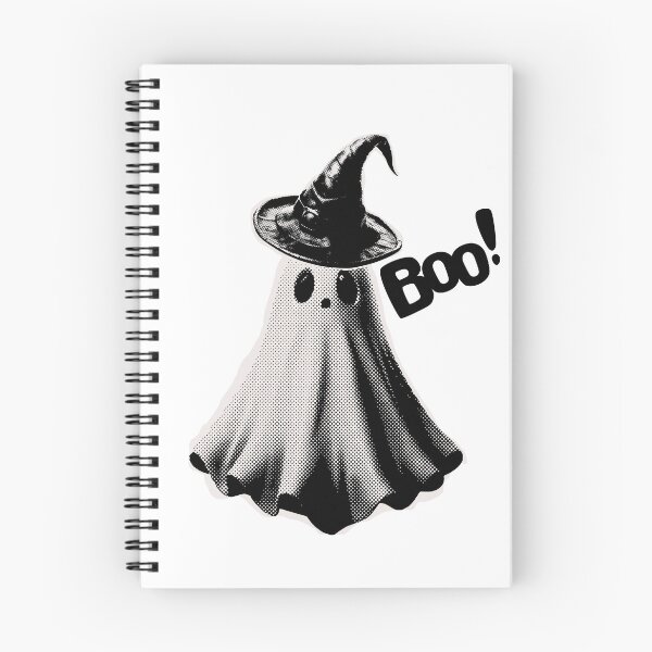 Item preview, Vintage Halftone Halloween Ghost Witch designed and sold by MyE Trendz.