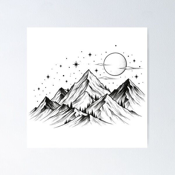 Item preview, Celestial Mountain Inkscape designed and sold by Lovaryn.
