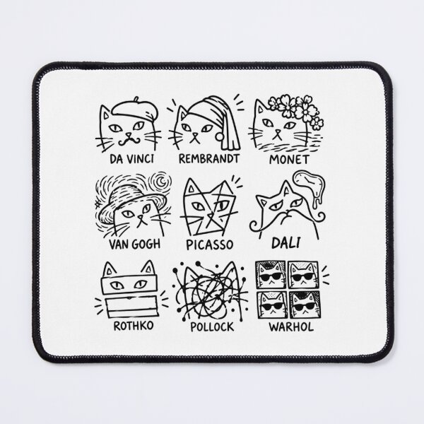 Item preview, Artistic Cats, Funny Cat Art, Minimalist, Gift for Artist or Art Teacher, Art, Aesthetic designed and sold by Quiajia.