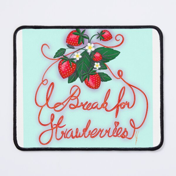 Item preview, I break for strawberries blue designed and sold by Kamamak.