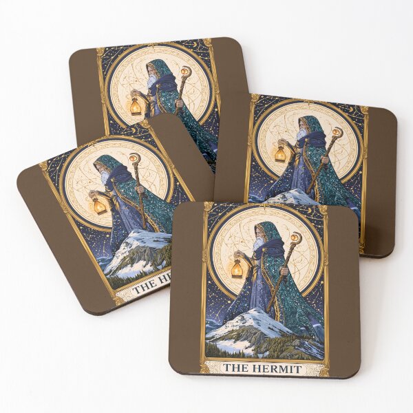 Item preview, The Hermit Tarot Card Mystic Occult Sage designed and sold by MythicMood.