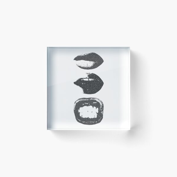 Item preview, Vintage Grunge Lips Art Print | Retro Black and White Mouth Expression Illustration designed and sold by trendplusco.