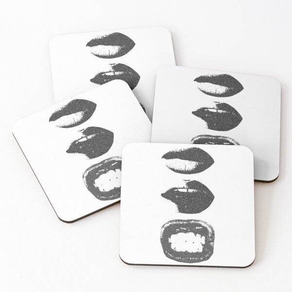Item preview, Vintage Grunge Lips Art Print | Retro Black and White Mouth Expression Illustration designed and sold by trendplusco.