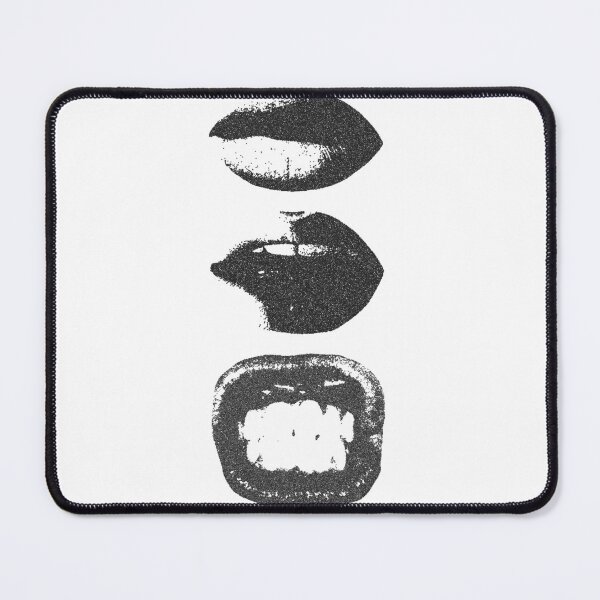 Item preview, Vintage Grunge Lips Art Print | Retro Black and White Mouth Expression Illustration designed and sold by trendplusco.
