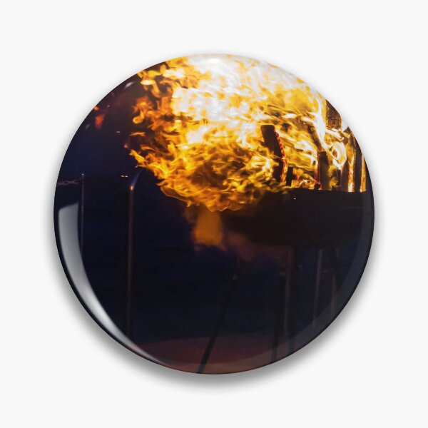 Item preview, Flaming Portable Grill On Rocky Beach At Night With Ocean Background And Sparks designed and sold by Nmallia.