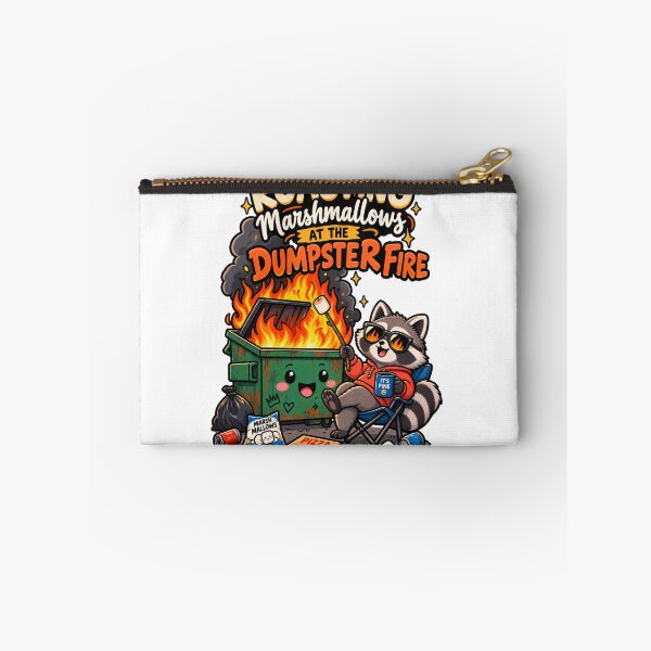 Item preview, Roasting Marshmallows at the Dumpster Fire – Funny Corporate Work Humor Raccoon designed and sold by LuxeBuzz.