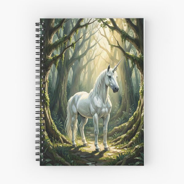 Item preview, Unicorn in a Forest Clearing designed and sold by Fanta-sticky.
