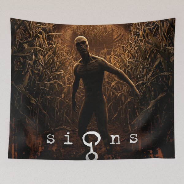 Item preview, Signs M Night Shyamalan Original Custom Vintage Movie Poster Wall Art Tee Design designed and sold by Cool Robot Bro..