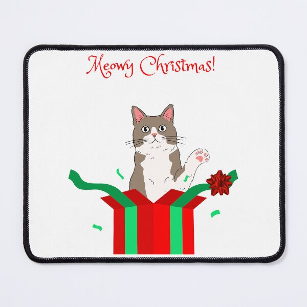Item preview, Meowy Christmas Brown Cat in Christmas Present Box designed and sold by MYCatStuff.