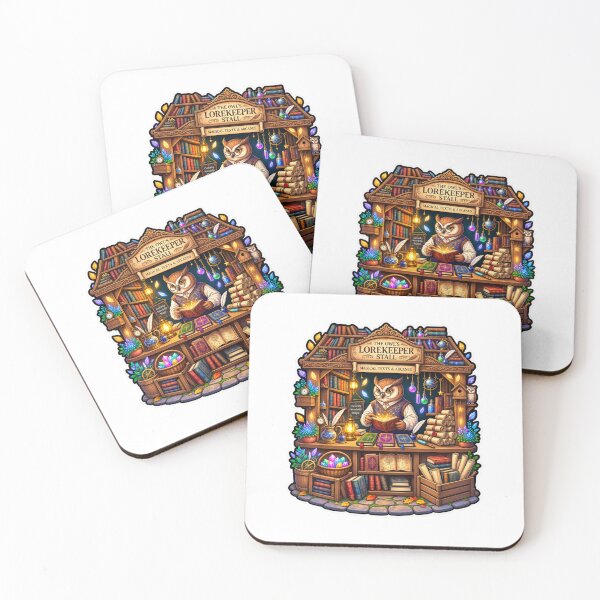 Item preview, Owl Lorekeeper Stall | Magical Owl Bookshop | Enchanted Fantasy Library designed and sold by MrDev.