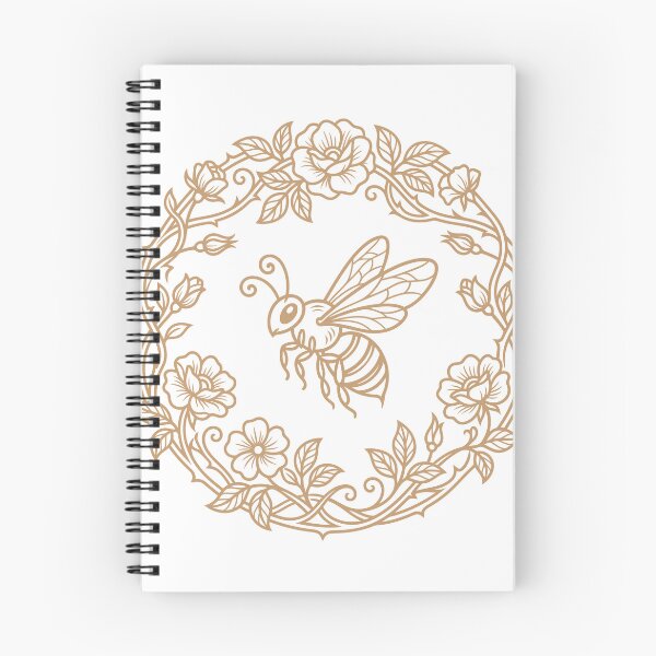 Item preview, Bee And Rose Wreath Vector Line Art designed and sold by ZUMERI.