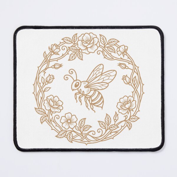 Item preview, Bee And Rose Wreath Vector Line Art designed and sold by ZUMERI.