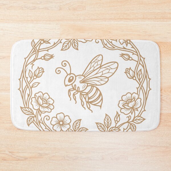 Item preview, Bee And Rose Wreath Vector Line Art designed and sold by ZUMERI.