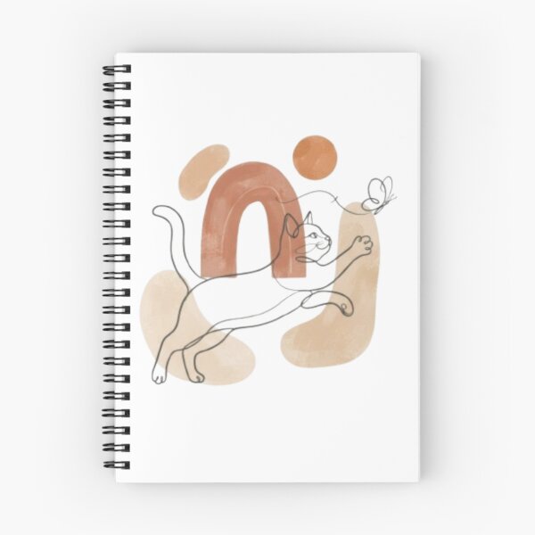 Item preview, Minimalist Cat Line Art – Abstract Rainbow Modern Cat designed and sold by PrintforDesign.