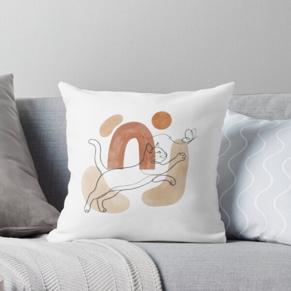 Item preview, Minimalist Cat Line Art – Abstract Rainbow Modern Cat designed and sold by PrintforDesign.