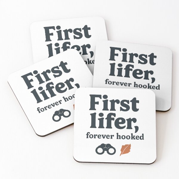 Item preview, First Lifer, Forever Hooked Birding Typographic Design designed and sold by Ainbowz-Artwork.