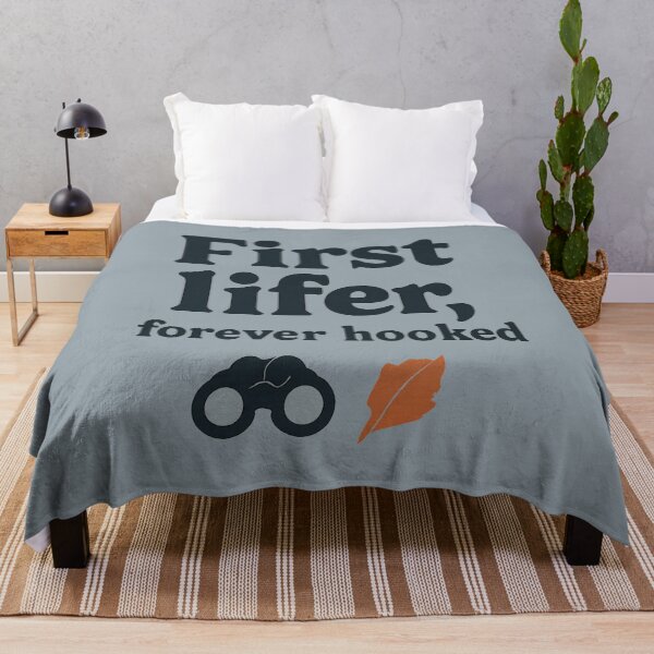 Item preview, First Lifer, Forever Hooked Birding Typographic Design designed and sold by Ainbowz-Artwork.