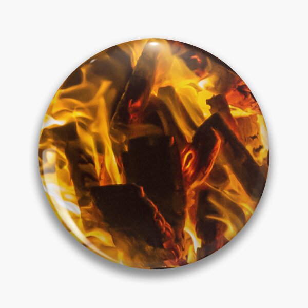 Item preview, Close-Up Of Intense Wood Fire Flames And Burning Logs In Hot Orange Bonfire designed and sold by Nmallia.