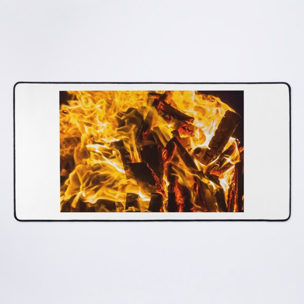 Item preview, Close-Up Of Intense Wood Fire Flames And Burning Logs In Hot Orange Bonfire designed and sold by Nmallia.