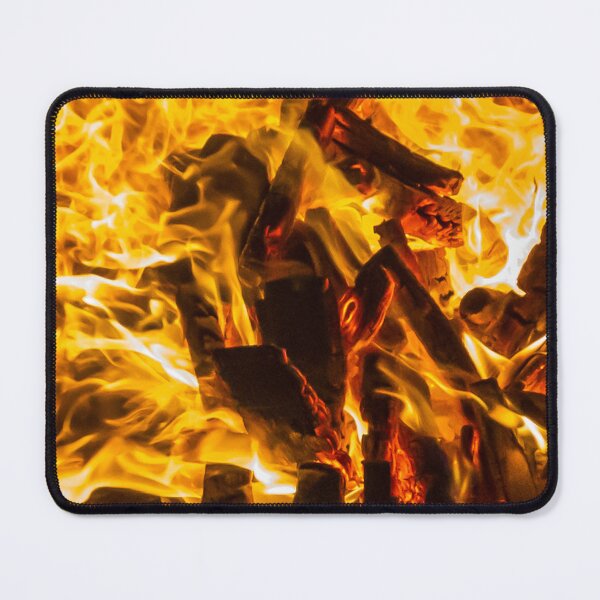 Item preview, Close-Up Of Intense Wood Fire Flames And Burning Logs In Hot Orange Bonfire designed and sold by Nmallia.