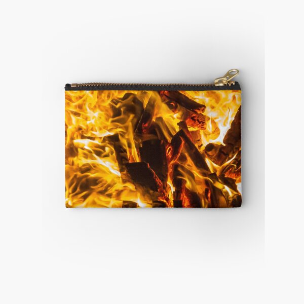 Item preview, Close-Up Of Intense Wood Fire Flames And Burning Logs In Hot Orange Bonfire designed and sold by Nmallia.