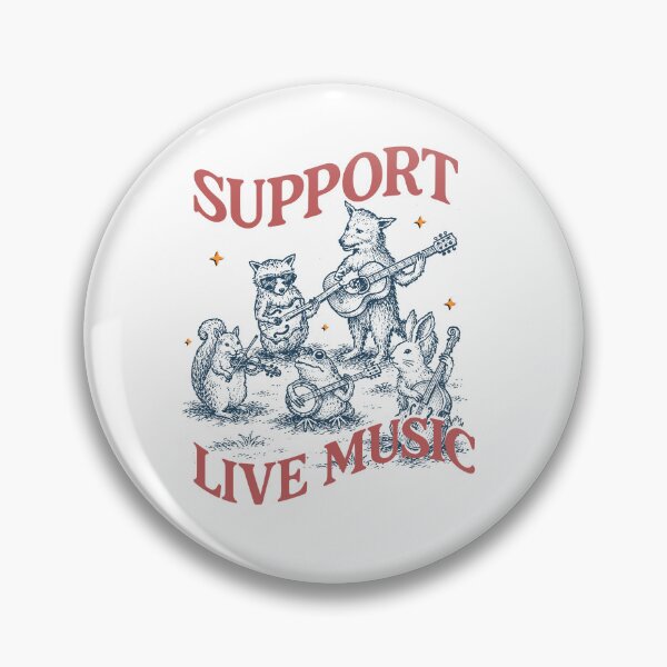 Item preview, SUPPORT LIVE MUSIC, Musician Retro Animals designed and sold by emilysahrelove.