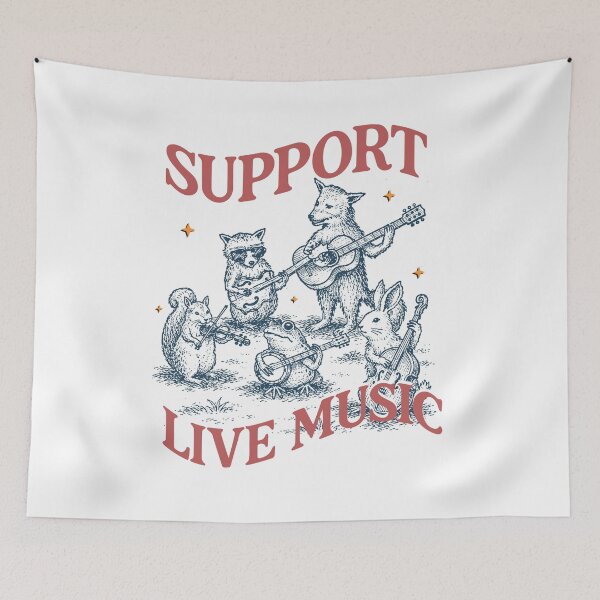 Item preview, SUPPORT LIVE MUSIC, Musician Retro Animals designed and sold by emilysahrelove.
