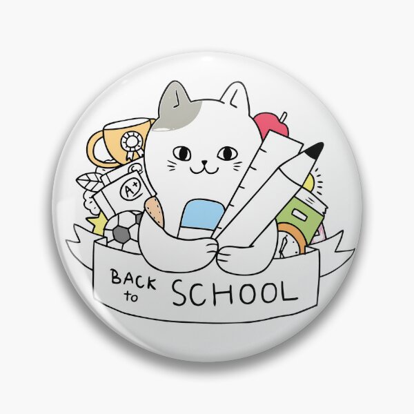 Item preview, Cute Back to School Cat With School Supplies designed and sold by LYRA-Concepts.