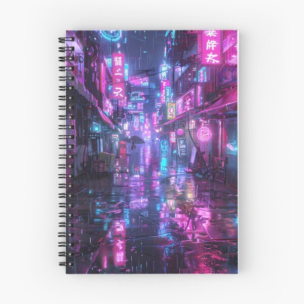 Item preview, Cyberpunk neon cityscape: Rainy night with umbrella designed and sold by Artdavesalzburg.