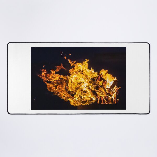 Item preview, Close-Up Of Intense Wood Fire Flames And Burning Logs In Hot Orange Bonfire designed and sold by Nmallia.
