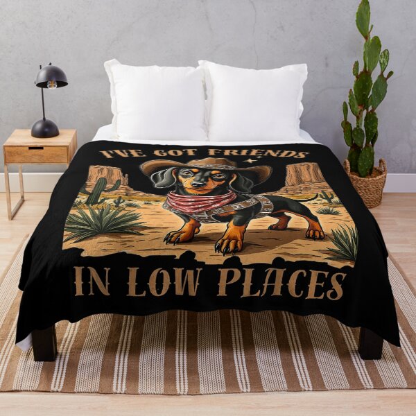 Item preview, Dachshund Cowboy Friends in Low Place designed and sold by Vectraxos.