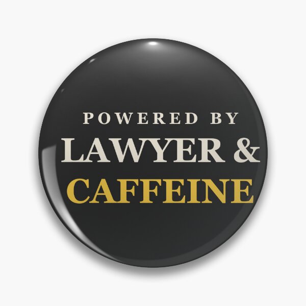 Item preview, Powered By Lawyer & Caffeine - Lawyer designed and sold by RetroThreadWorks.