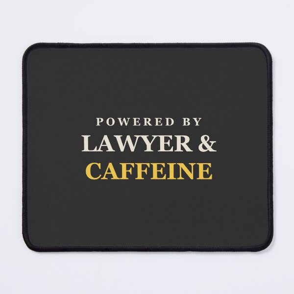 Item preview, Powered By Lawyer & Caffeine - Lawyer designed and sold by RetroThreadWorks.