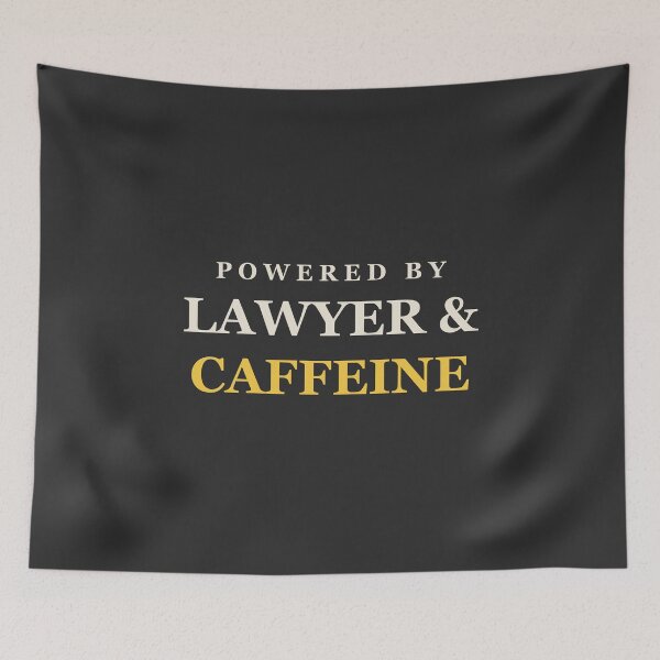 Item preview, Powered By Lawyer & Caffeine - Lawyer designed and sold by RetroThreadWorks.
