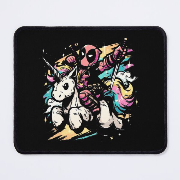 Item preview, Deadpool Unicorn Rainbow Ride Art Print ⭐⭐⭐⭐⭐ designed and sold by NewVision-Shop.