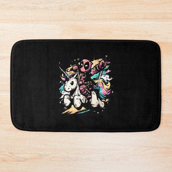 Item preview, Deadpool Unicorn Rainbow Ride Art Print ⭐⭐⭐⭐⭐ designed and sold by NewVision-Shop.
