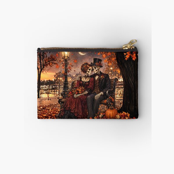 Item preview, Gothic Skeleton Couple Moonlit Bench designed and sold by Forest Fairy Studio.