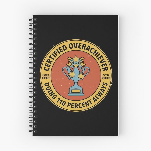 Item preview, Certified Overachiever Doing 110 Percent Retro Badge designed and sold by DuckOddity.